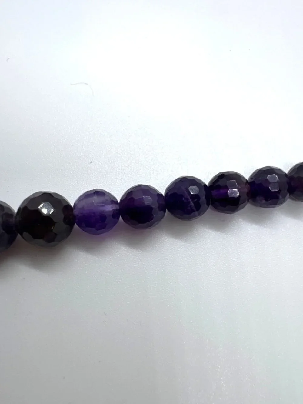 Jay King Amethyst Beaded Necklace Sterling Silver DTR Faceted 22” 96g Timeless